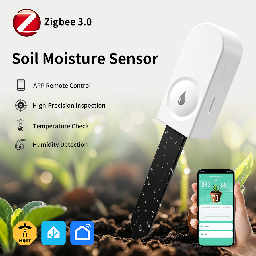 Smart Garden Moisture Sensor - Tuya Zigbee3.0 토양 수분 센서 온도