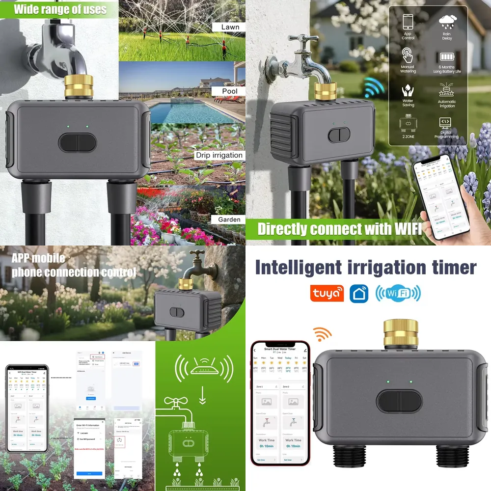 Gardena Smart Irrigation Control - WAP01 WiFi 앱 제어 듀얼 호스