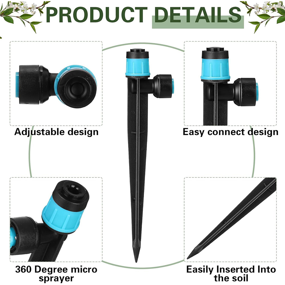 3/8인치 버블러 정원 관개 시스템 9/12mm PE  - Smart Garden Hub 리뷰 및 가격