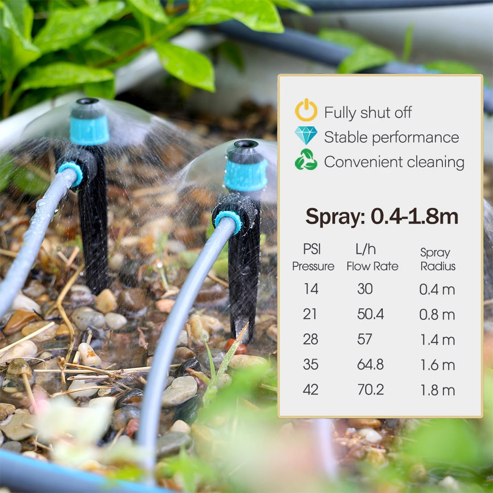 3/8인치 버블러 정원 관개 시스템 9/12mm PE  - Smart Garden Hub 리뷰 및 가격