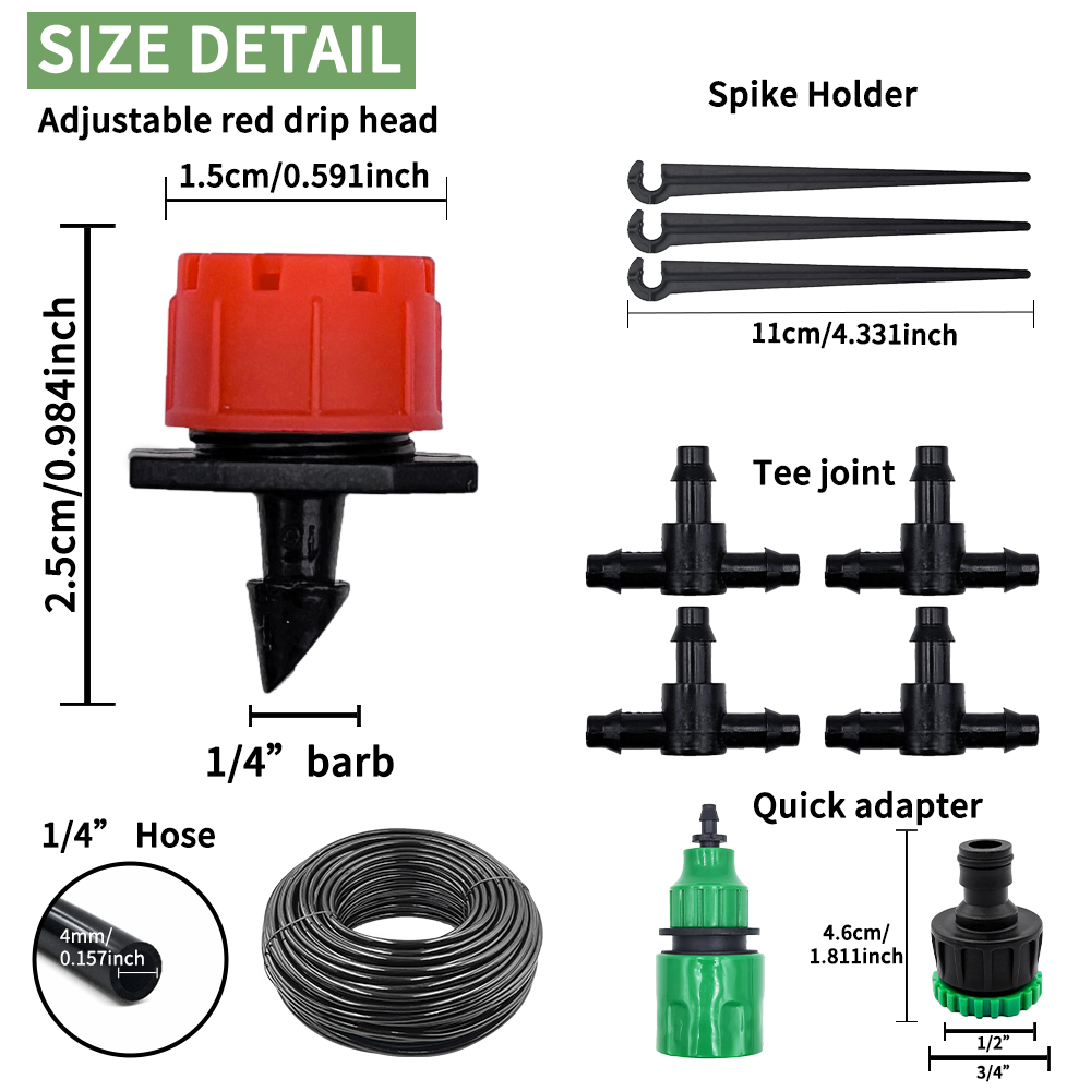자동 점적 관수 키트 10-30M 효율적인 1/4인치  - Smart Garden Watering System 리뷰 및 가격