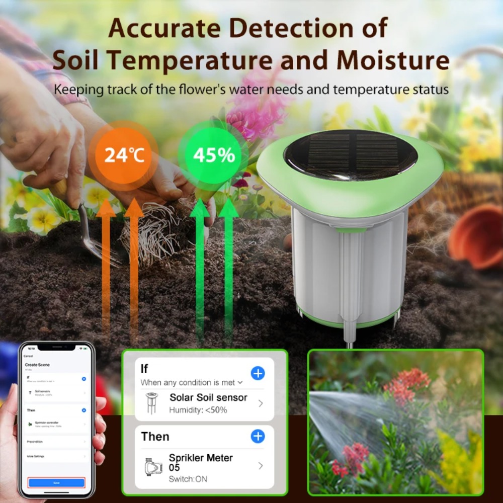 스마트 와이파이 태양광 토양 테스터 수분 온도 습도 센 - Smart Garden Moisture Sensor 리뷰 및 가격