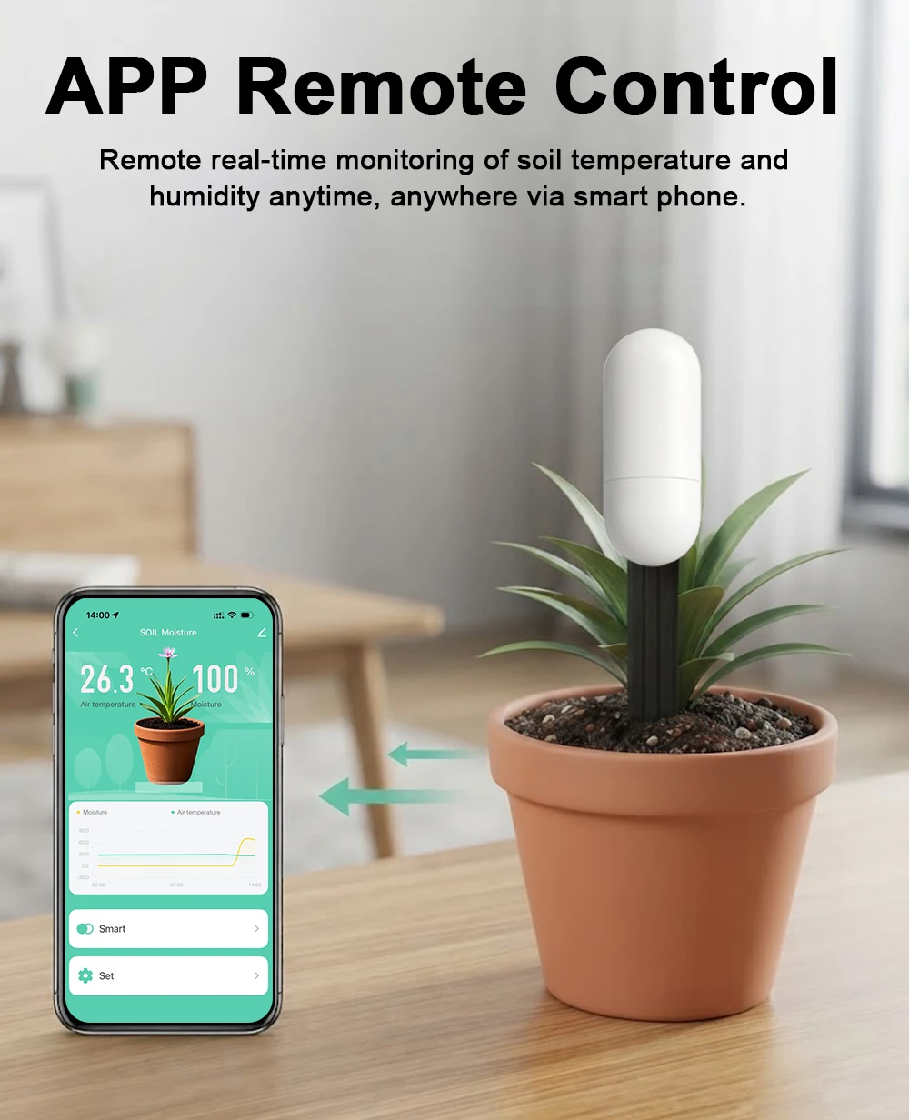 Tuya Zigbee 온도 습도 수분 감지기 스마트 토 - Smart Garden Moisture Sensor 리뷰 및 가격